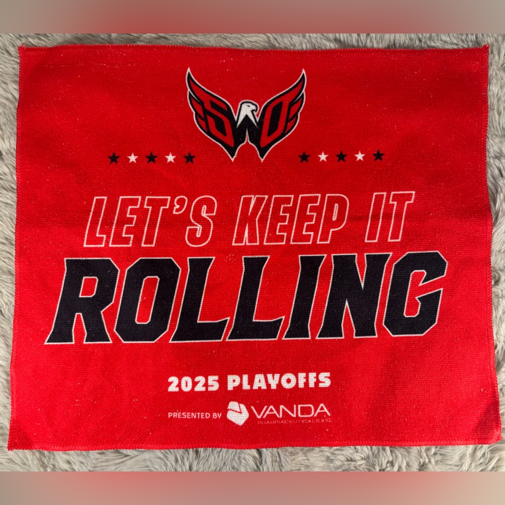 Washington D.C. NHL Capitals Hockey 2025 Red Playoffs Rally Towel
